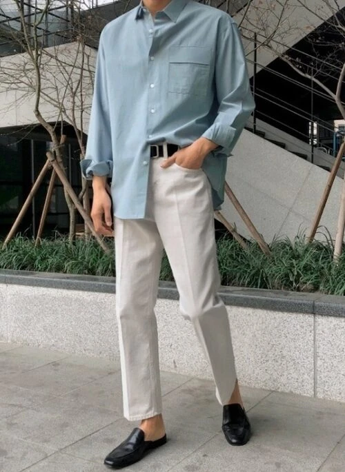 Relaxed Fit Wrinklefree Casual White Shirt