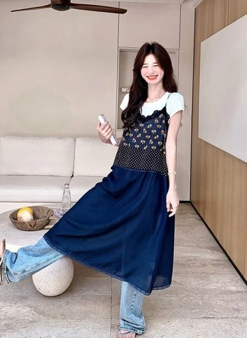 Romantic Floral Lace Trim Casual Camisole Top