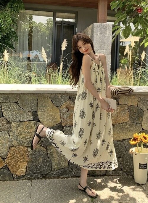 Romantic Floral Vacation Maxi Dress