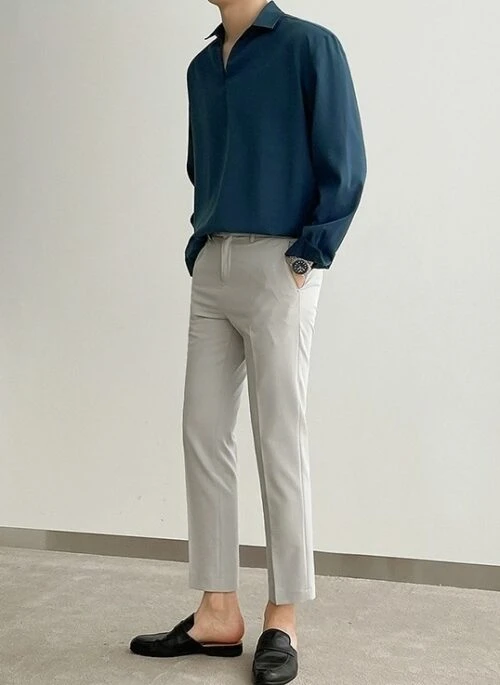 Silky Vneck Long Sleeve Shirt