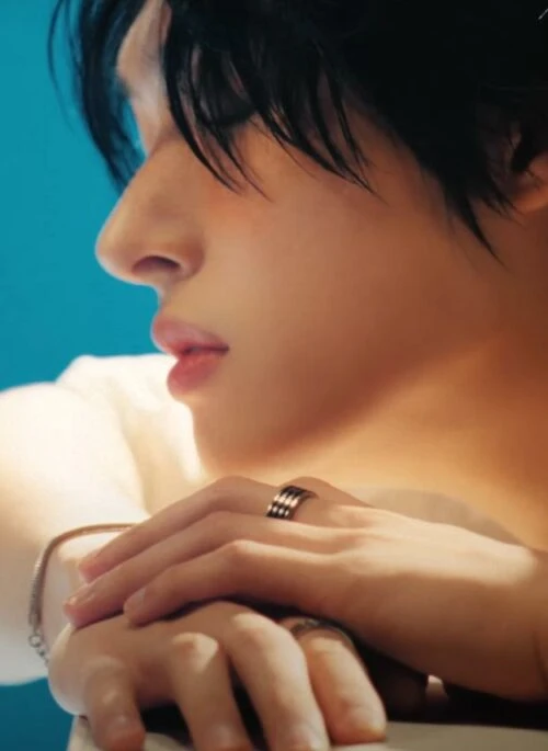 Silver Black Lines Ring | Wooyoung – ATEEZ