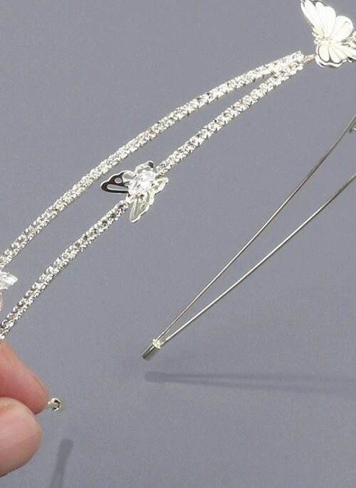 Silver Double Layer Butterfly Fairy Headband | Kazuha – Le Sserafim