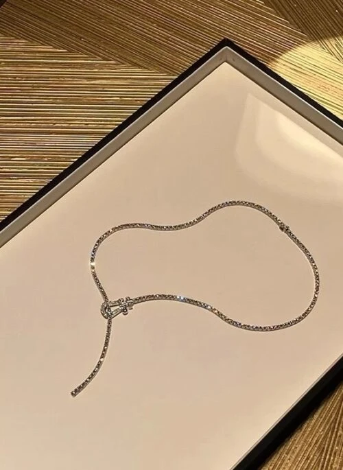 Silver Horseshoe Charm Necklace | Jin – BTS