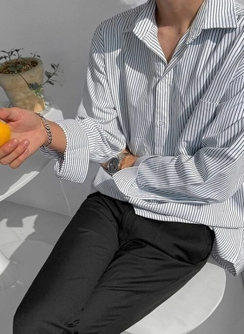 Striped Casual Long Sleeve Shirt