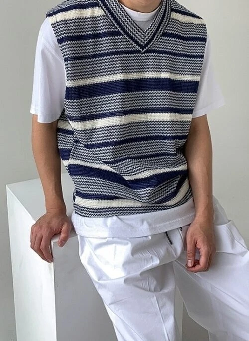 Summer Knit Sleeveless Vest Trendy Casual Style