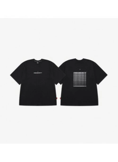 TREASURE “REBOOT” Merch – Overfit Reflective T-Shirt – Black