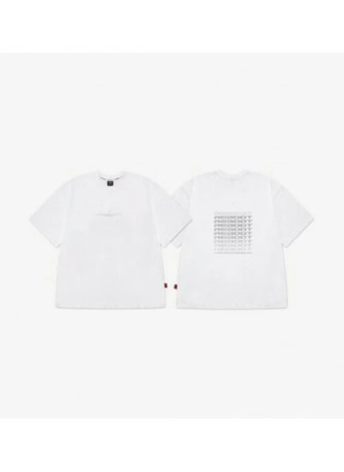 TREASURE “REBOOT” Merch – Overfit Reflective T-Shirt – White