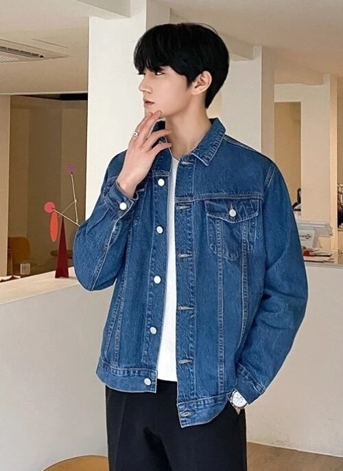 Trendy Denim Jacket Casual Fashion Outerwear