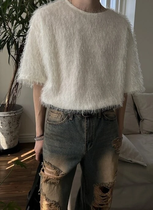 Trendy Loose Fit Casual Round Neck Short Sleeve Top