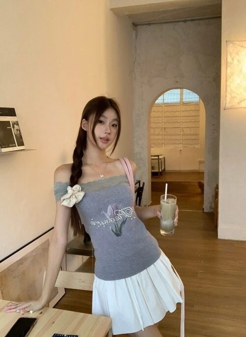 Trendy White A Line Mini Skirt Summer Style