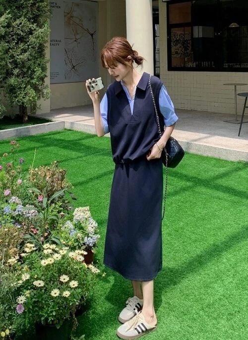 Vintage Patchwork Top And Skirt Set