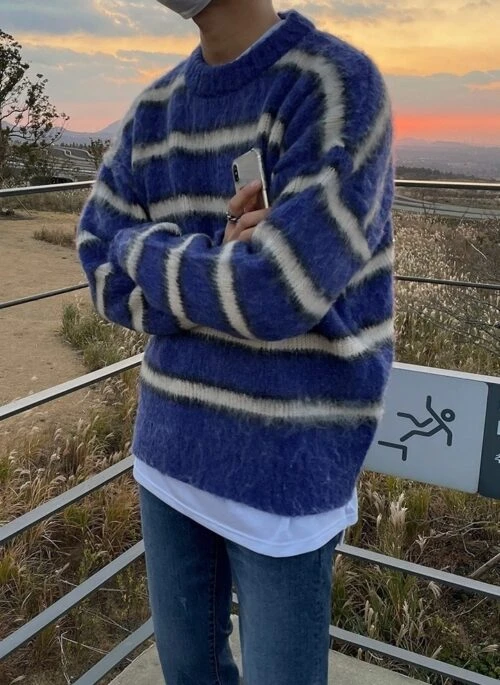Vintage Striped Knit Sweater