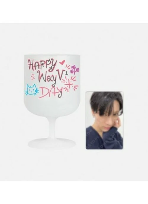 WayV “4th Anniversary” Merch – DIY Plastic Wine Cup & Photocard Set