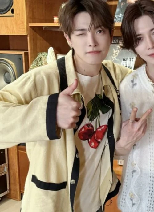 White Cherry Graphic T-Shirt | Hongjoong – ATEEZ