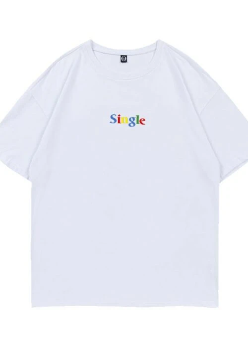 White 'SINGLE' Printed T-Shirt | J-Hope - BTS