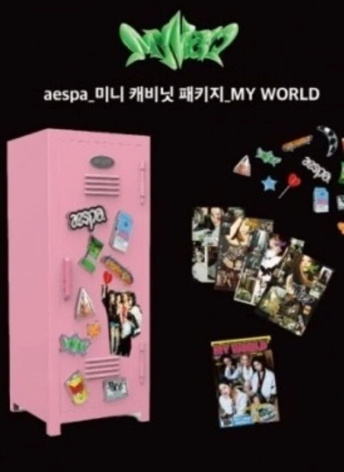 aespa “MY WORLD” Merch – Mini Cabinet Package
