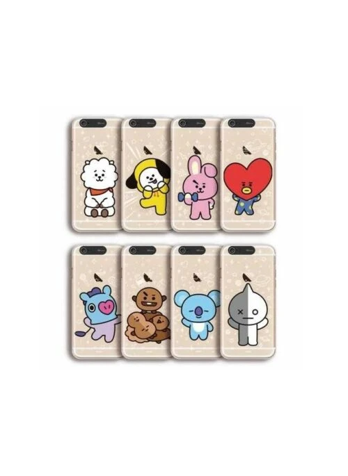 BT21 Merch – Clear Light Up Soft Case For iPhone 6 / 6S+