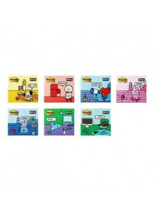 BT21 x 3M Collaboration – Post it Cover Note