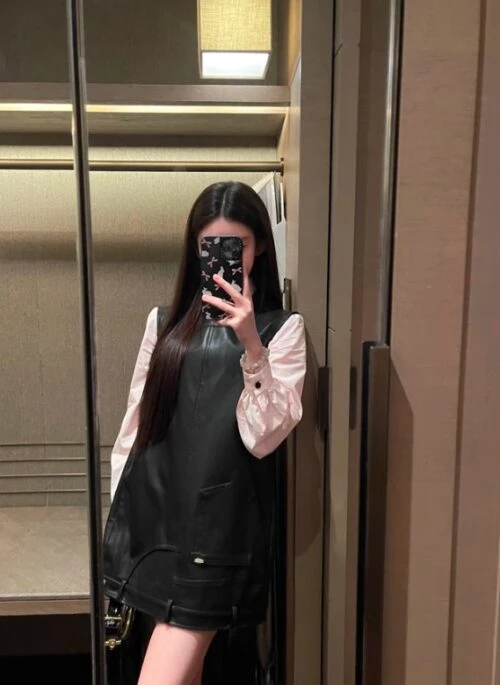 Black Faux Leather Dress | Rose – BlackPink