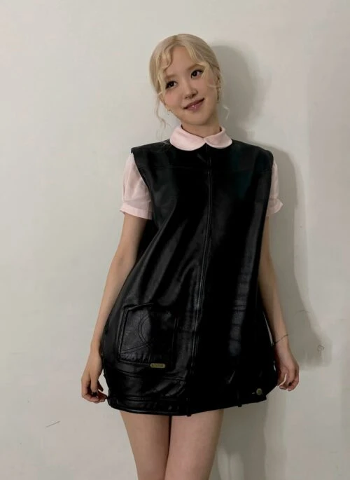 Black Faux Leather Dress | Rose – BlackPink