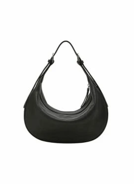 Black Faux Leather Hobo Bag |  Yoo Mi Rae – Our Untold Seoul