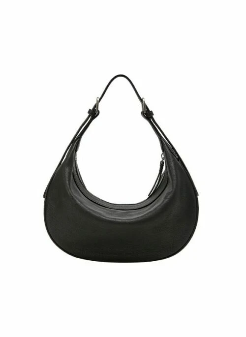 Black Faux Leather Hobo Bag |  Yoo Mi Rae – Our Untold Seoul