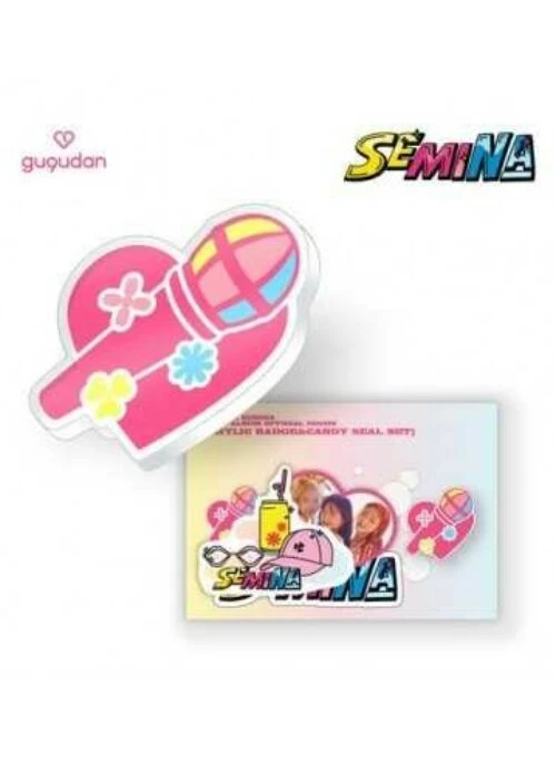 GUGUDAN SEMINA Official Merch – Acrylic Badge & Candy Seal Set