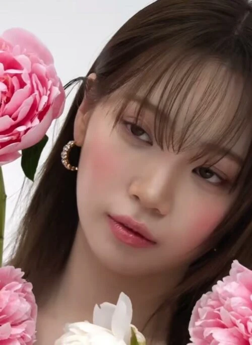 Gold Crystal-Embellished Hoop Earrings | Chaewon – Le Sserafim