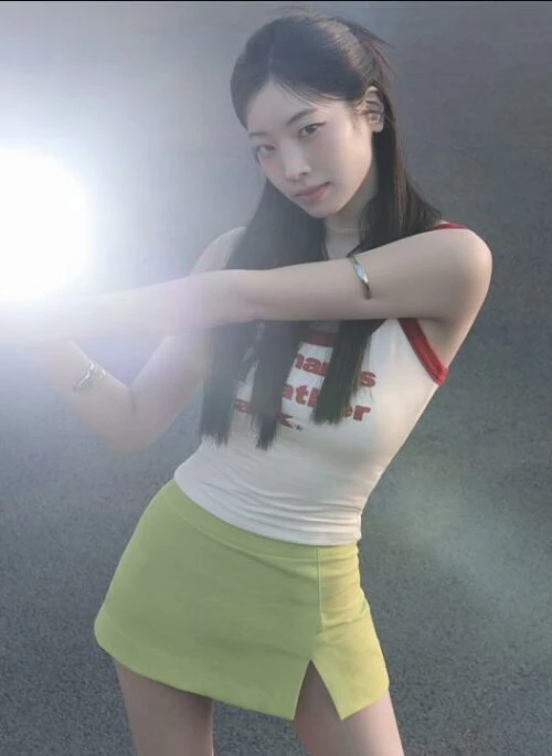 Green A-Line Mini Skirt | Dahyun – TWICE