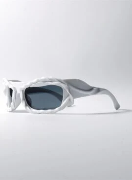 White Textured Edge Sunglasses | Jisung – NCT