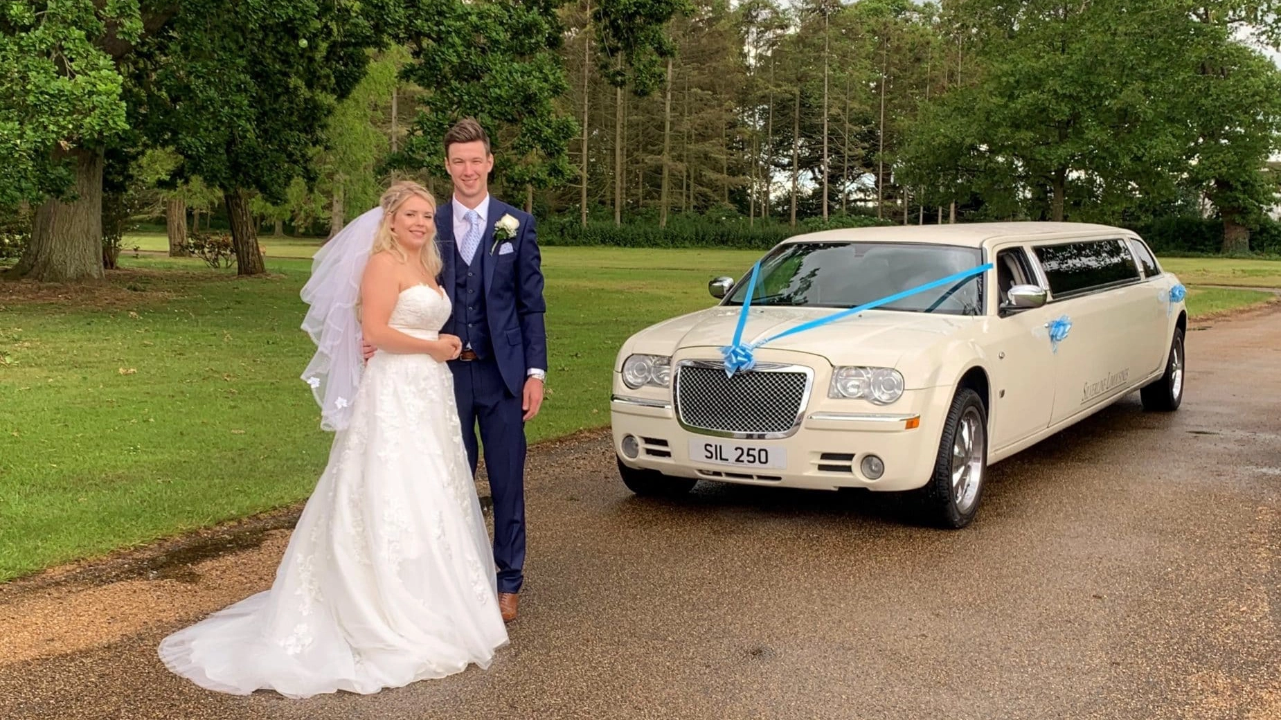 Modern White Chrysler 300c Stretched Limousine