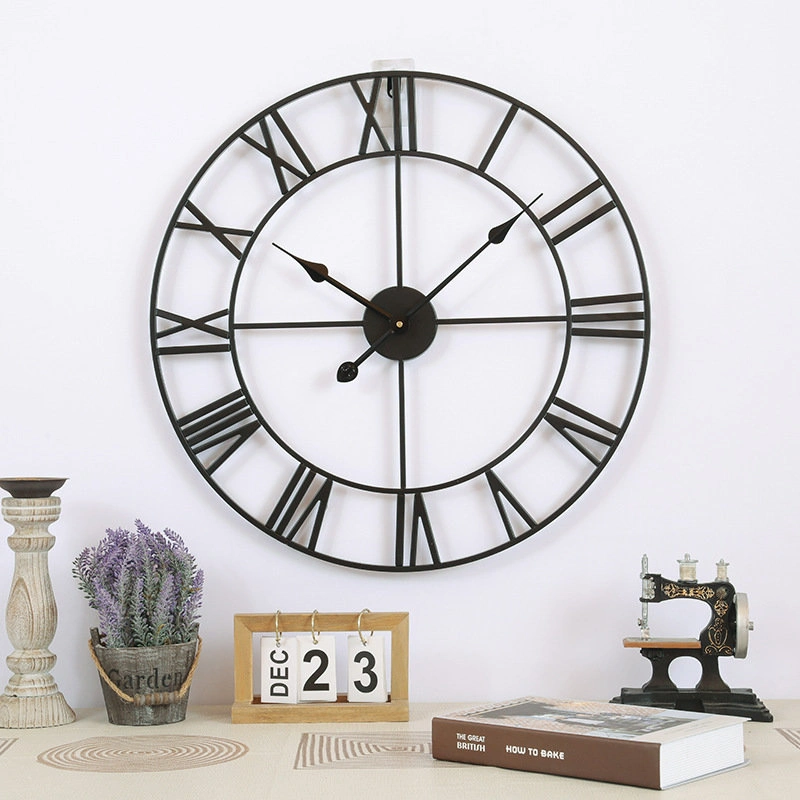 Black Metal Frame Wall Clock