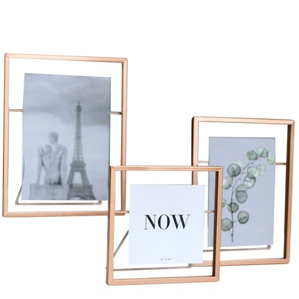 Rose Gold Glass Photo Frame