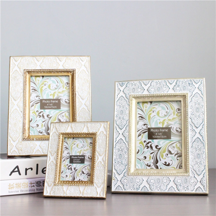 Resin Golden Engraved Picture Frame
