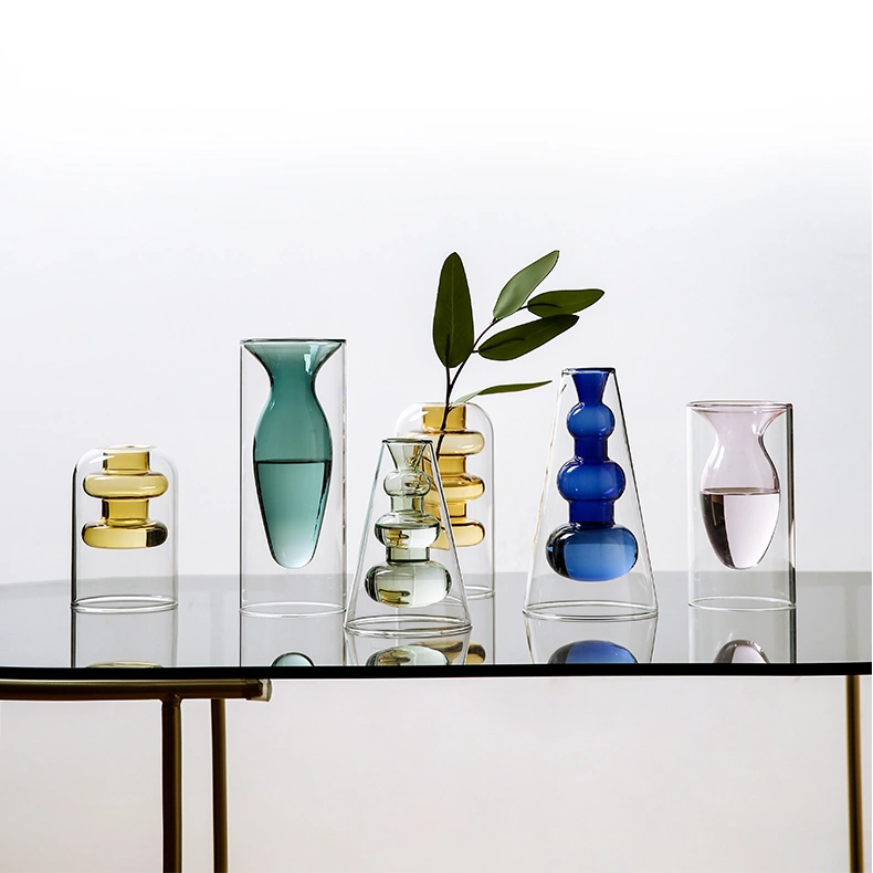 Abstract Floating Colored Glass Vases
