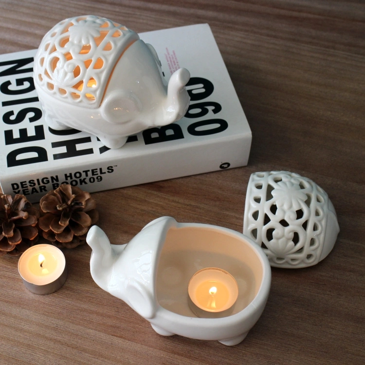 Ceramic Elephant Candle Holders