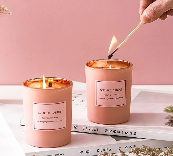 Pink and Gold Aromatherapy Candle