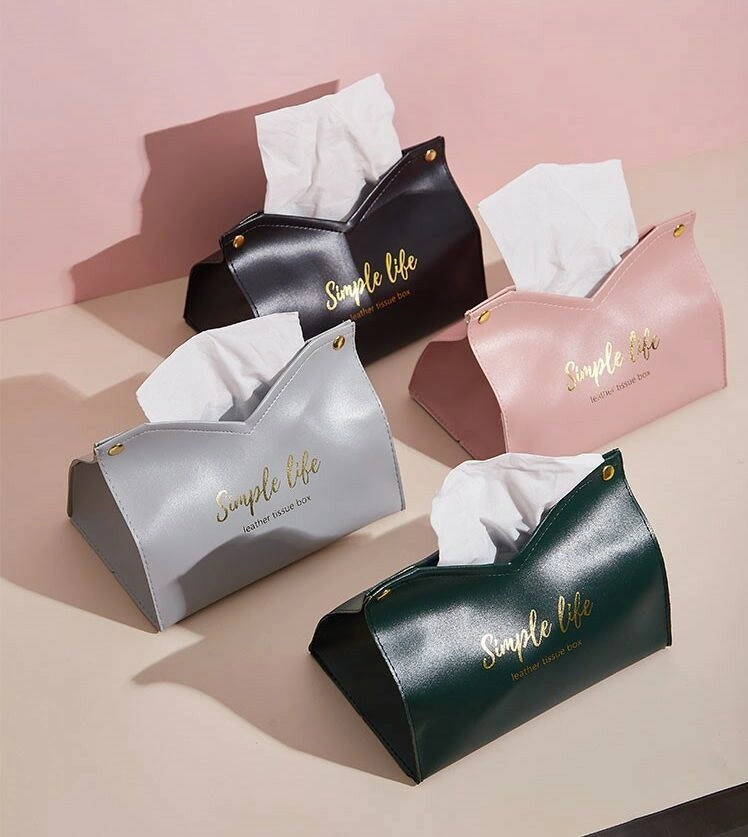 Faux Leather Tissue Holder