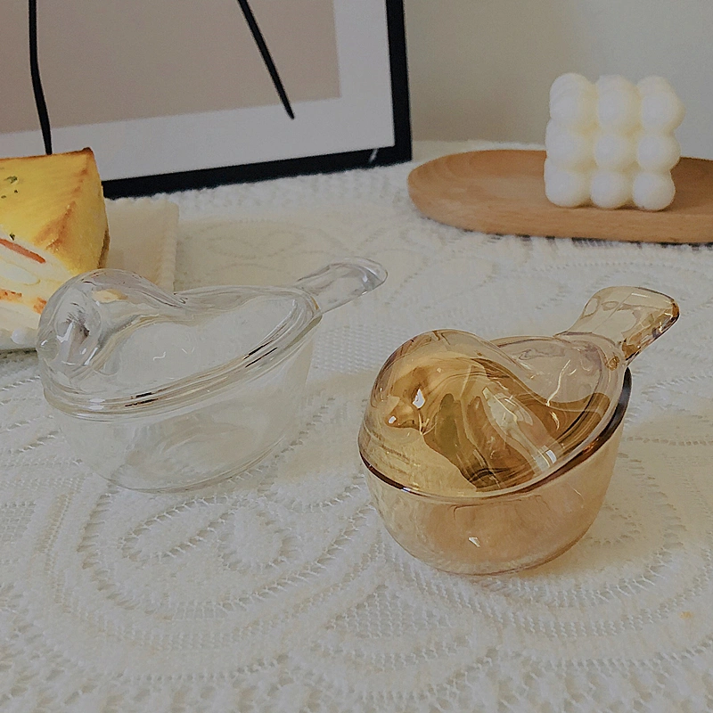 Glass Bird-Shaped Jewelry Box