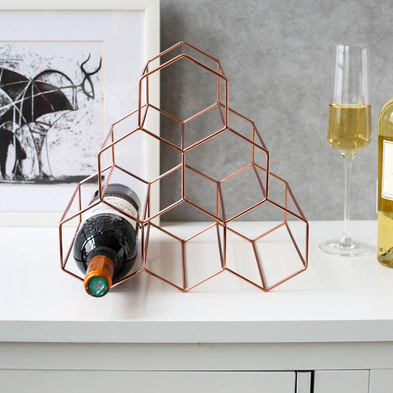 Gold Wire Honeycomb Wine Rack The Other Aesthetic