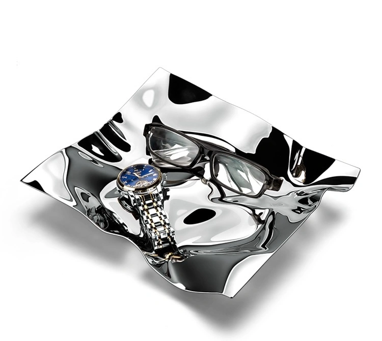 Stainless Steel Creased Cloth-Shaped Catchall
