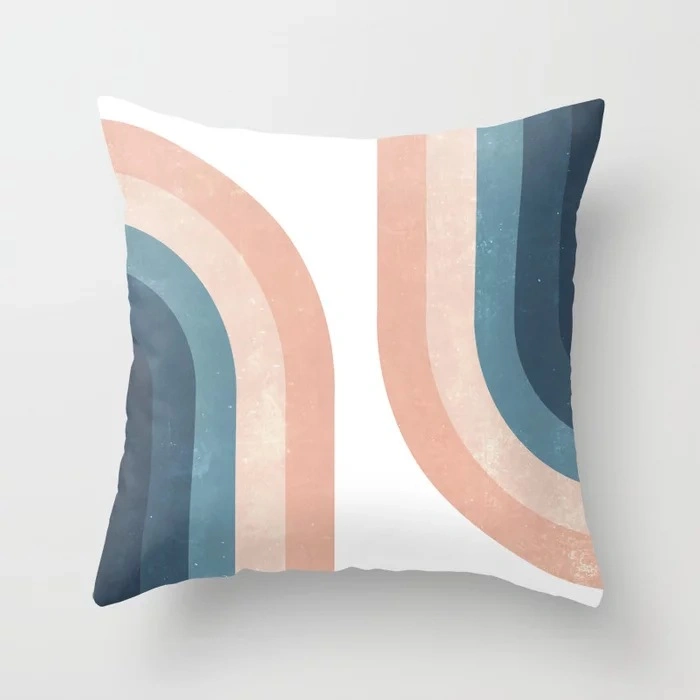 Abstract Shapes Print Throw Pillowcase