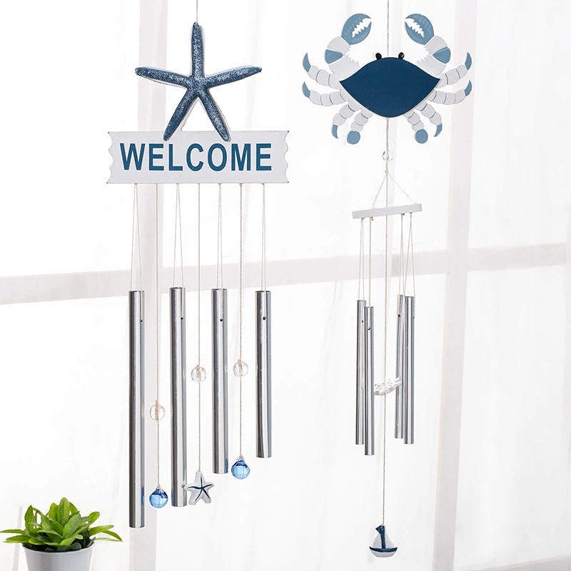 Wooden Ocean-Themed Wind Chimes