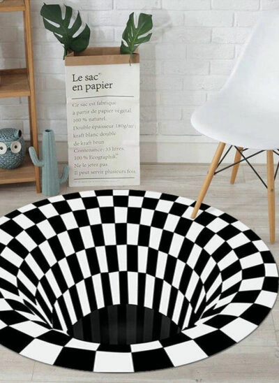 Hypnotic Worm-Hole Tunnel Area Rug