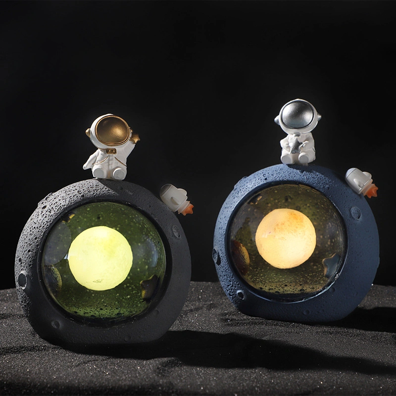Mini Astronaut on Moon Lamp