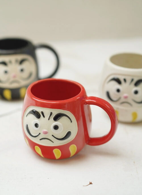 Ceramic Daruma Doll Mug