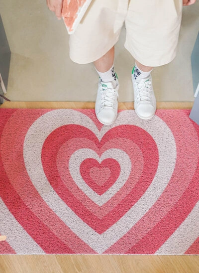 Heart Pattern Door Mat