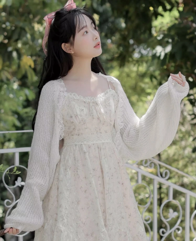 Cute Floral Dress With Lace