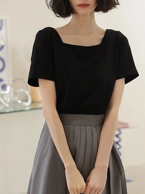 Square Neck Classic Short Top