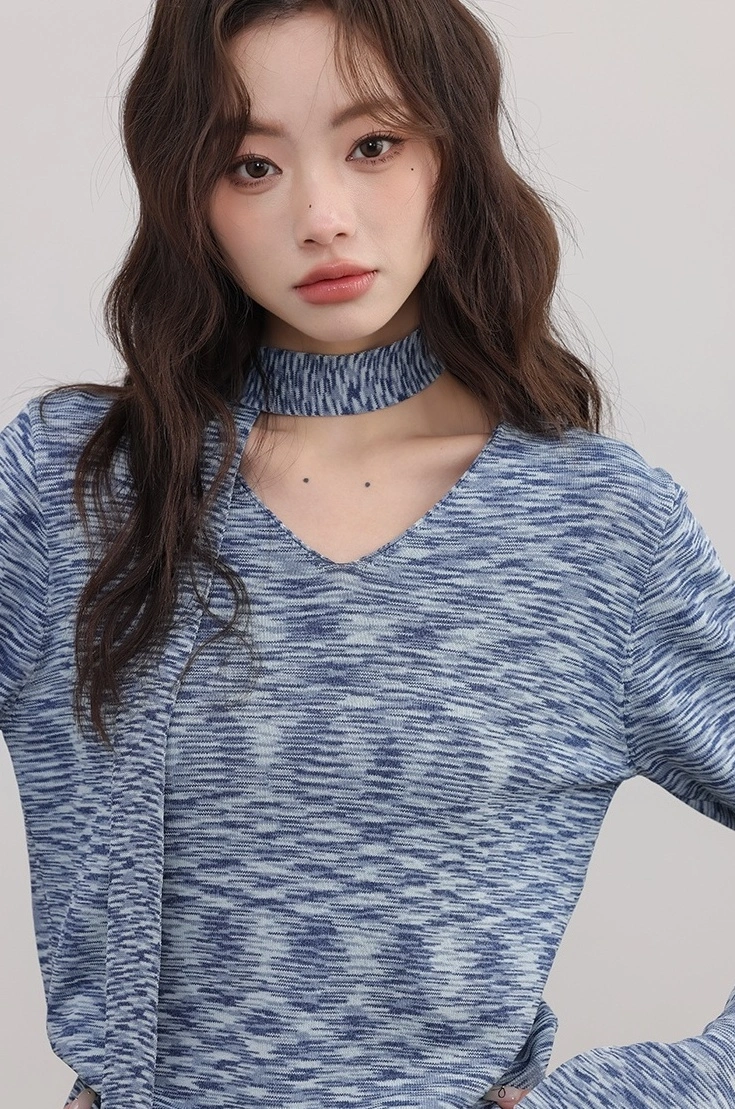 Stripe Sweater With Flared Sleeves